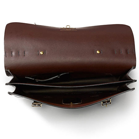 Filson Leather Field Satchel Bag, Brown