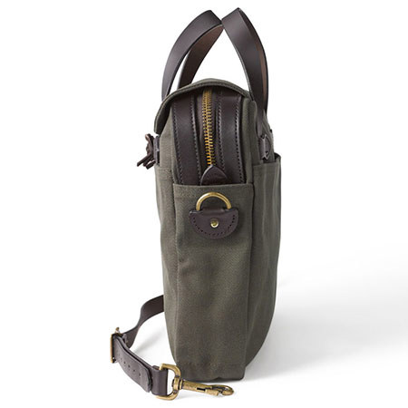 Filson Twill Original Water-Resistant Briefcase, Otter Green