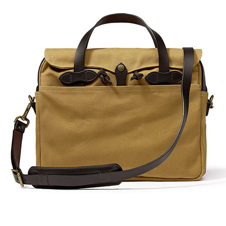 Filson Twill Original Water-Resistant Briefcase, Tan