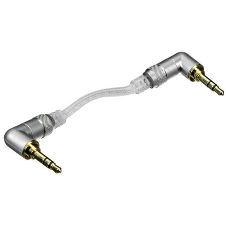 FiiO 2.2" Professional 3.5mm Stereo Audio Cable with L-Shaped Plugs, Silver