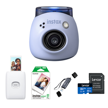 Fujifilm Instax Pal Digital Camera Lavender Blue Accessory Kit