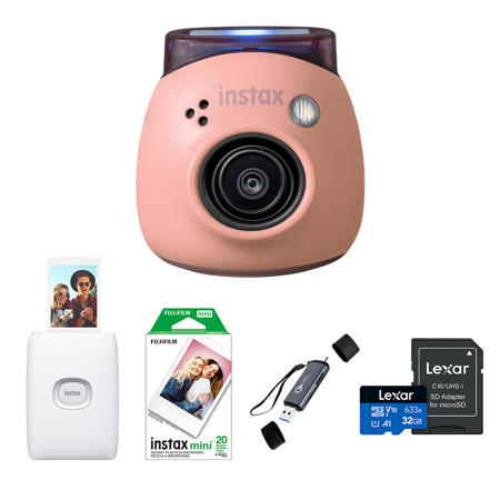 Fujifilm Instax Pal Digital Camera Powder Pink Accessory Kit