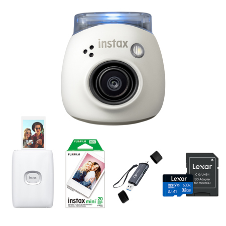 Fujifilm Instax Pal Digital Camera Milky White Accessory Kit