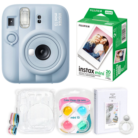 Fujifilm Instax Mini 13 Instant Film Camera Frost Blue Camera + Accessory Kit & 20 Exposures