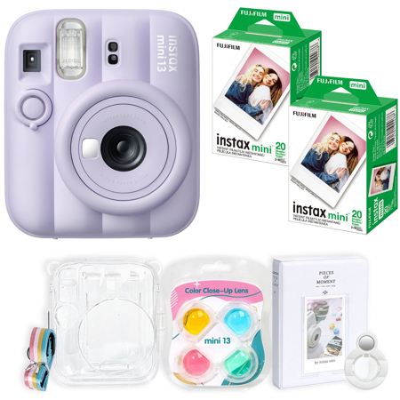 Fujifilm Instax Mini 13 Instant Film Camera Dreamy Purple Camera + Accessory Kit & 2x 20 Exposures
