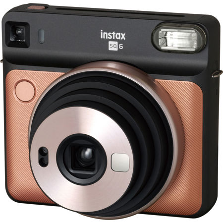 Fujifilm Instax SQUARE SQ6 Instant Film Camera, Blush Gold
