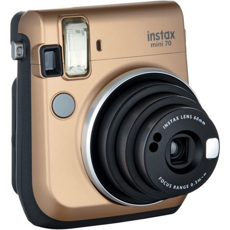 Fujifilm instax mini 70 Instant Film Camera, Stardust Gold