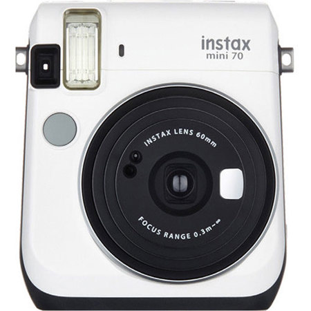 FujiFilm instax mini 70 Instant Film Camera, Moon White
