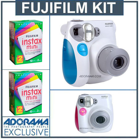 (2) Fujifilm Instax Mini 7S Instant Film Cameras w/Film (His + Hers Gift Pack)