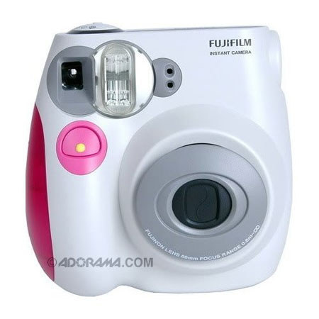 Fujifilm IM7SPINK Instax Mini 7S Instant Film Camera (White/Pink)