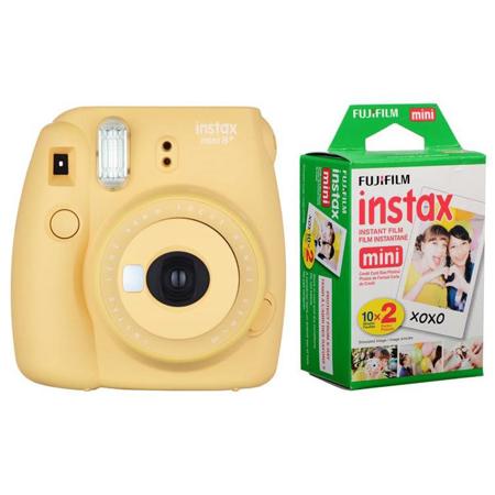 Fujifilm Instax Mini 8+ Camera, Honey - Bundle with Fujifilm Instax Mini  Instant Daylight Film Twin Pack