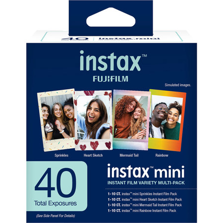 Fujifilm Instax Mini Instant Film Variety Multi-Pack, 40 Exposures