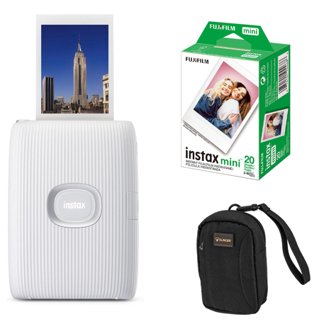 Fujifilm Instax Mini Link 2 Wireless Smartphone Printer, White w/Essentials Kit