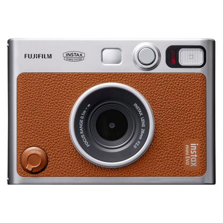 Fujifilm Instax Mini Evo Instant Film Camera, Brown + Essentials
