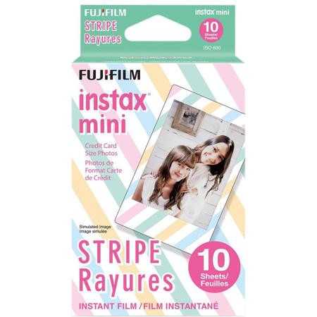 Fujifilm Instax Mini Stripe Color Film for Instax Mini Cameras, 10 Sheets