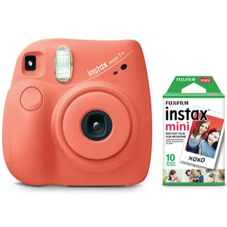 Fujifilm Instax Mini 7+ Instant Film Camera, Coral