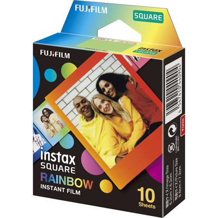 Fujifilm Instax SQUARE Rainbow Instant Film, 10 Exposures
