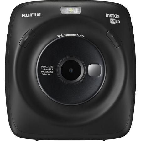 Fujifilm instax SQUARE SQ20 Hybrid Instant Camera, Black