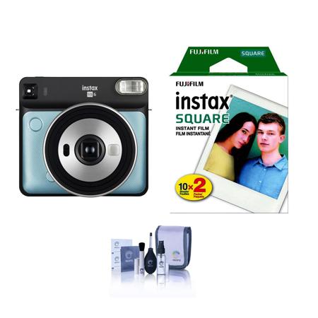 Fujifilm instax SQUARE SQ6 Instant Film Camera, Aqua Blue W/Instant Color Film