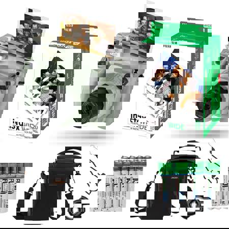 Fujifilm Instax Wide 400 Instant Film Camera + 20x Instax Wide Film + Camera Bag