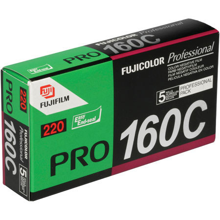 Fuji Fujicolor Pro 160C 220mm Color Negative Film, 5-Pk