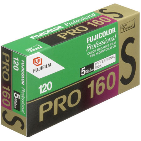 Fuji Fujicolor Pro 160S 120mm Color Negative Film, 5-Pk