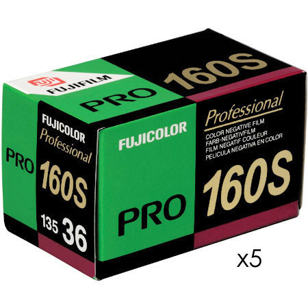Fujifilm Pro 160S 35mm Negative Film, 36 Exposure, 5-Pack