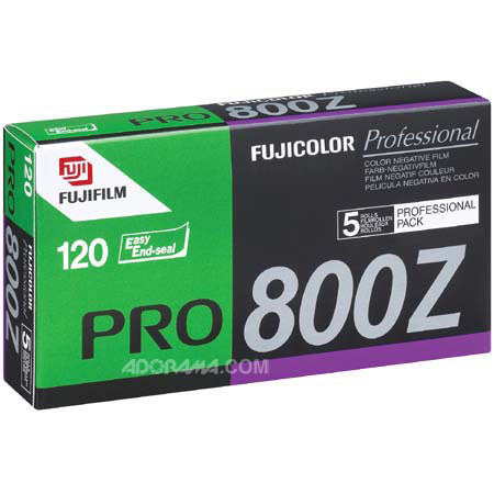 Fuji Fujicolor Pro 800Z 120mm Color Negative Film, 5-Pk