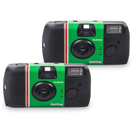 Fujifilm QuickSnap Flash 400 35mm Disposable Camera, 27 Exposures, 2-Pack