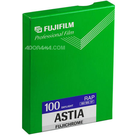 Fuji Astia Rap 100F Color Slide Film, 4x5in, 10 Sheets