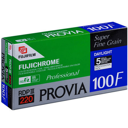 Fujifilm Provia RDPIII 100F 220mm Color Slide Film, 5 Pack