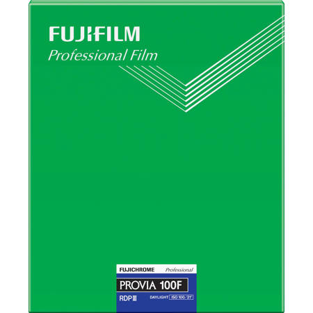Fujifilm Fujichrome Provia RDP III 100F Color Slide Film ISO 100, 8x10", 20 Sheets, Transparency