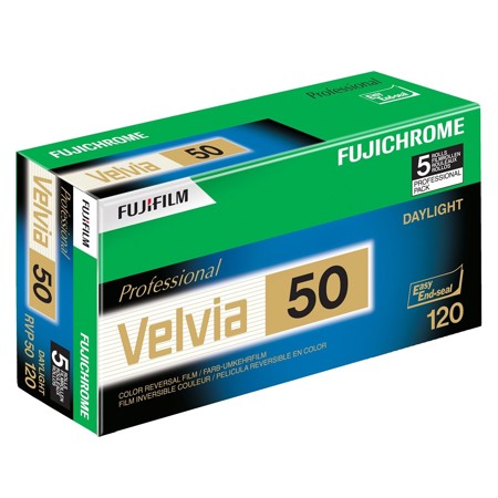 Fujifilm Fuji Velvia RVP 50 120 Color Slide Film, 5 Pack