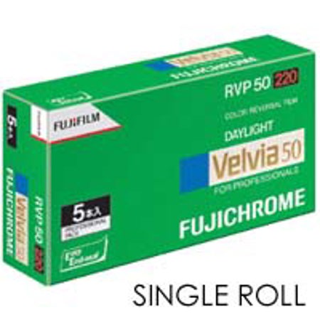 Fujifilm Fujichrome Velvia RVP 50 Slide Film,220 Size