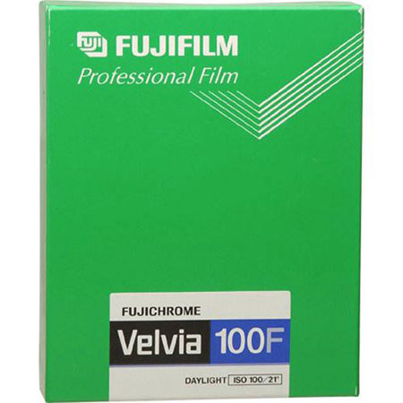 Fuji Velvia RVP 100F 4 x 5in 20 Sheets Color Slide Film