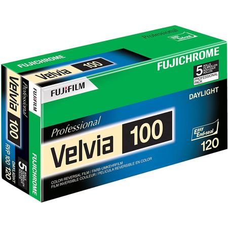 Fujifilm Fuji Velvia RVP 100 120 Color Slide Film, 5-pack