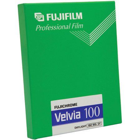 Fujifilm Fujichrome Velvia RVP 100 Film, 4x5", 50 Shts