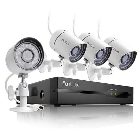 Funlux 4 Channel HDMI NVR Simplified PoE Security Camera System, 1TB Hard Drive