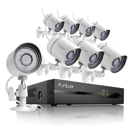 Funlux 8 Channel HDMI NVR Simplified PoE Security Camera System, 1TB Hard Drive