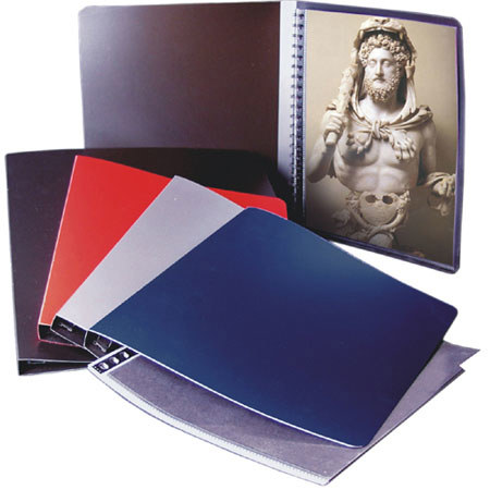 Florence Director Series Artisan Album, Multi-ring 8.5x11" with 10 Super Clear Archival Page Protectors, Silver.