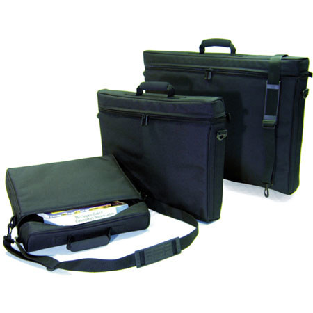 Florence Master Series Art Bag, Soft Portfolio Carry with Full Length Dual Running Zipper & Reinforced Construction, 14x15", Black.