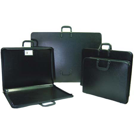 Florence Art Portfolio Basic, Zippered Portfolio Case with Inside Name Card Holder, 14" x 18" x 3.0", Color: Black