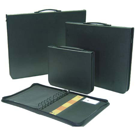 Presentation Case Plus, Zippered Portfolio Case with 10 Super Clear Archival Page Protectors, 17x22", Color: Black