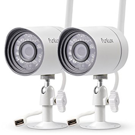 Funlux 720P HD Smart Wireless Indoor/Outdoor IP Surveillance Camera, 2 Pack