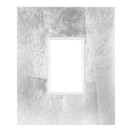 Framatic Aria Wood Frame for 4x6" Photograph, 3" Profile, Silver