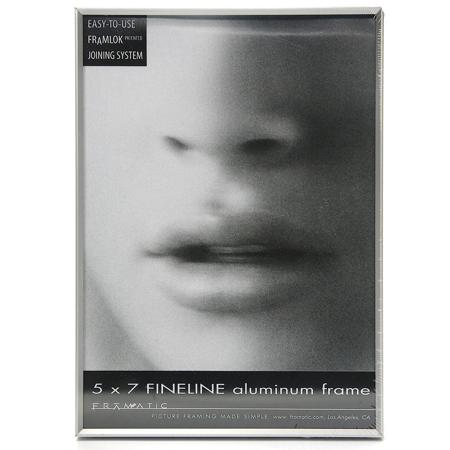 Framatic Fineline, Aluminum Frame with a Thin Face for a 5x7" Photograph - Silver