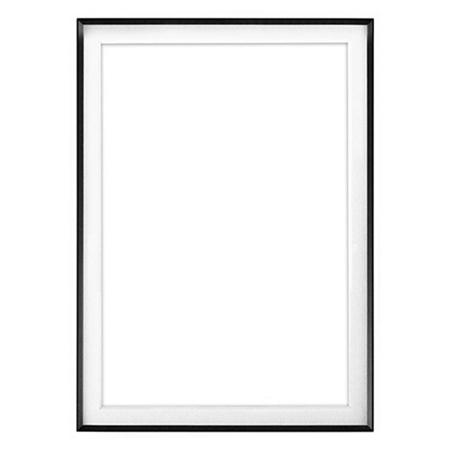 Framatic Fineline, 8x10" Aluminum Frame with a Thin Face, Matted for a 8x10" Photograph - Black