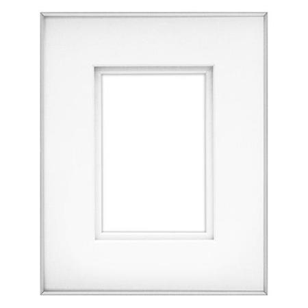 Framatic Fineline 11x11" Aluminum Frame, Matted for 8x8" Photograph, Silver