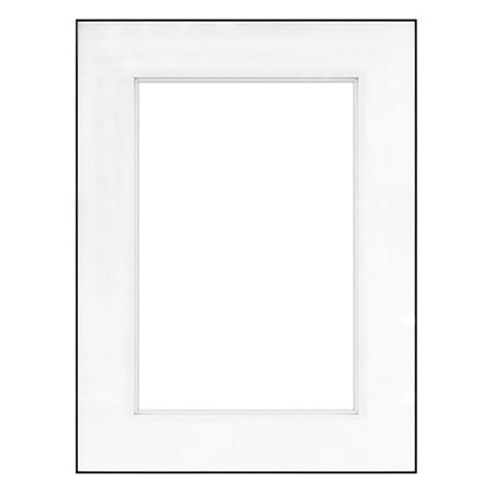 Framatic Fineline 18x24" Aluminum Frame, Shadow Matted for 12x18" Photo, Black