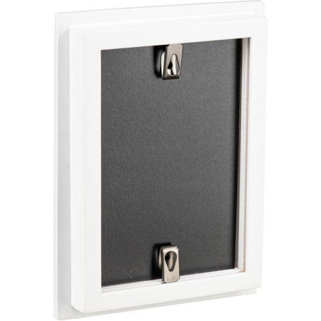Framatic Modern 4x6" Wood Frame with Skinny Mat for 4x6" Photograph, White